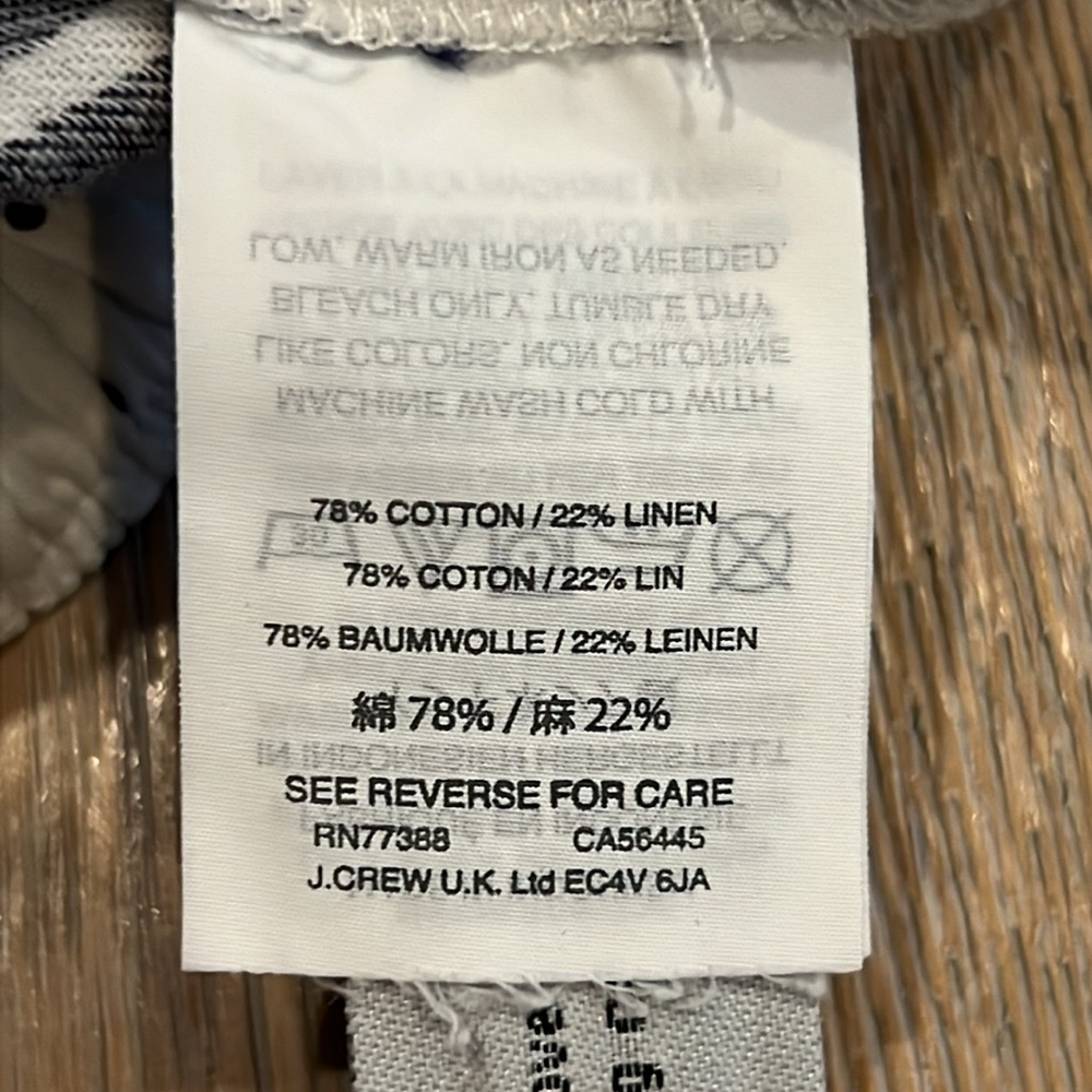 J. Crew Crewcuts girls cotton linen striped shorts. Size 12. Excellent condition - Picture 6 of 6